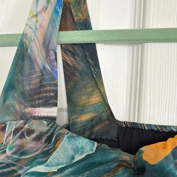 Multicolor Abstract Maxi Dress - Picture 4 of 7